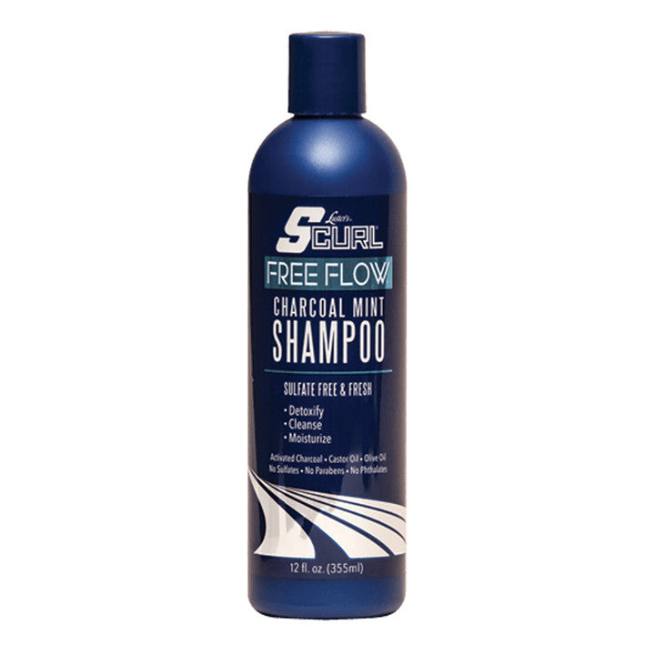 SCURL Free Flow Charcoal Mint Shampoo 12oz