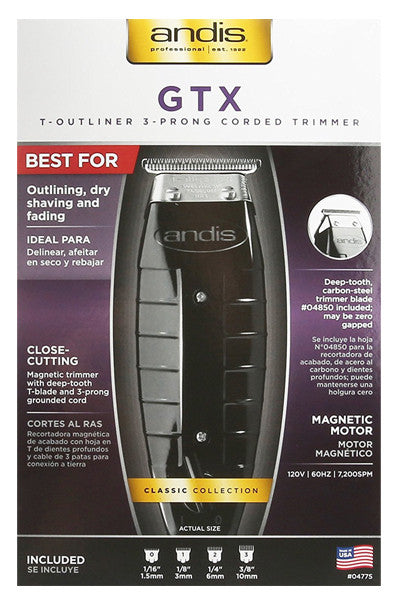 ANDIS GTX T-Outliner 3-Prong Corded Trimmer #04775