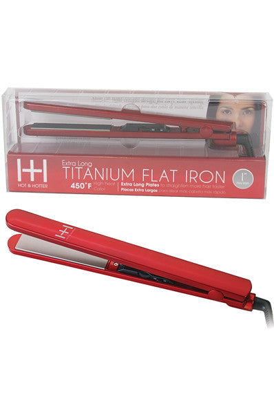 ANNIE Hot & Hotter Extra Long Titanium Flat Iron #5894 [pk]
