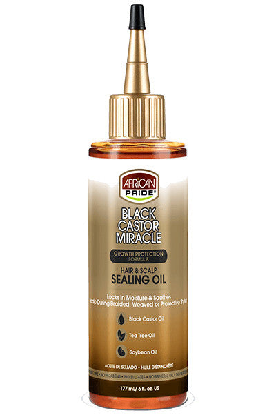 AFRICAN PRIDE Black Castor Miracle Sealing Oil (6oz)