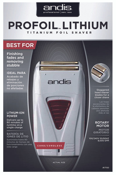 ANDIS Titanium Foil Head Shaver #17150 – Canada Beauty Supply