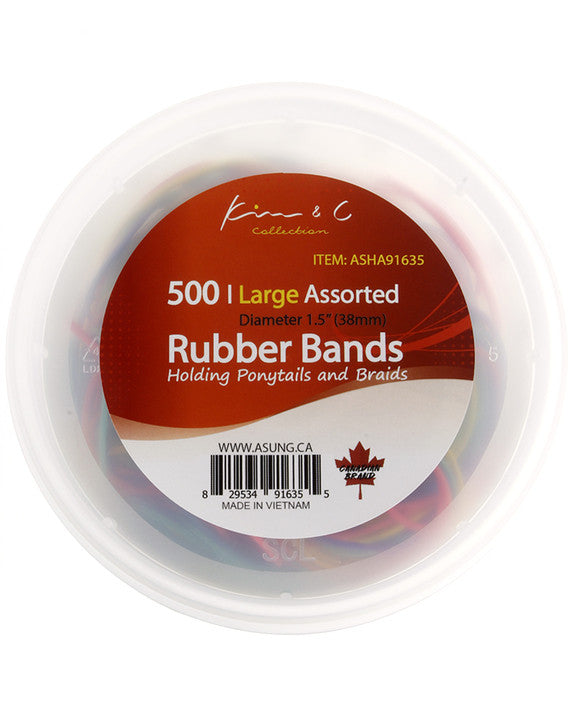 KIM & C 500pcs Large Rubber Bands (1.5inch)