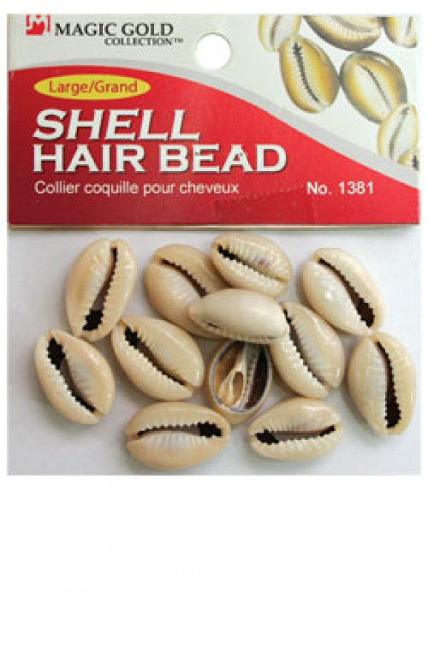 Magic Gold-1381 Shell Hair Bead (L) Dark Ivory -dz