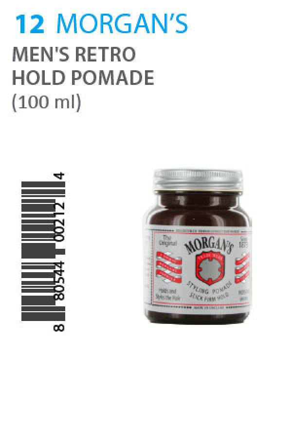 Morgan's-12 Men's Retro Hold Pomade 100ml
