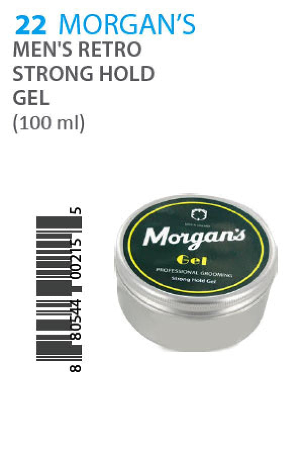 Morgan's-22 Men's Retro Strong Hold Gel 100ml