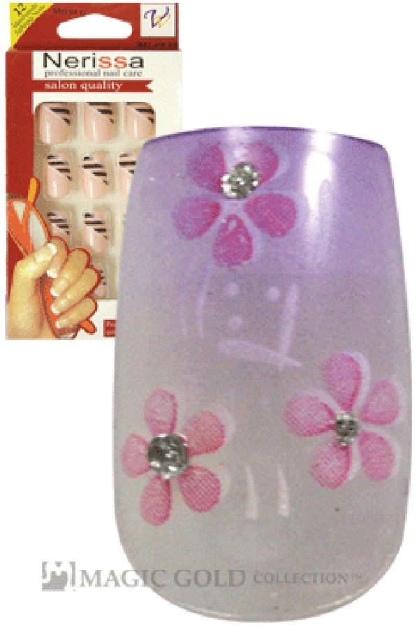 Nerissa- Hand-Made Air Brush Nails (NE007/12pcs)-pc