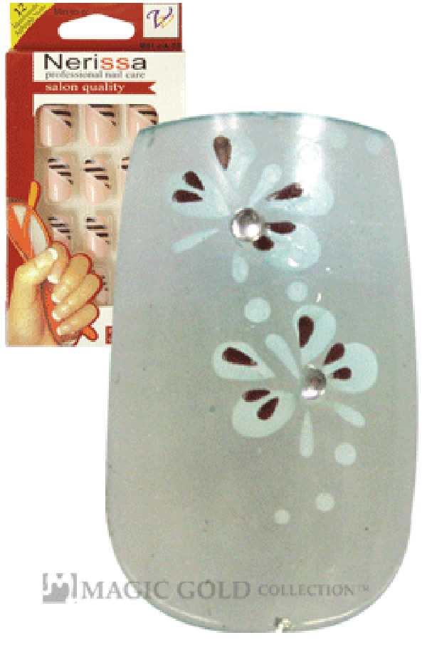 Nerissa- Hand-Made Air Brush Nails(NE008/12pcs) -pc