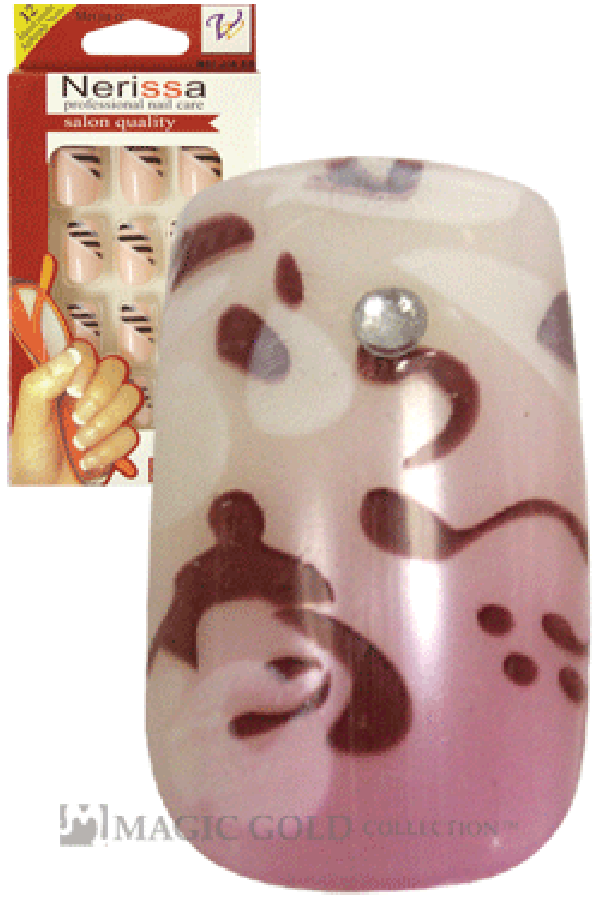 Nerissa- Hand-Made Air Brush Nails(NE009/12pcs) -pc