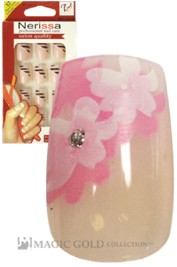 Nerissa- Hand-Made Air Brush Nails(NE010/12pcs) -pc