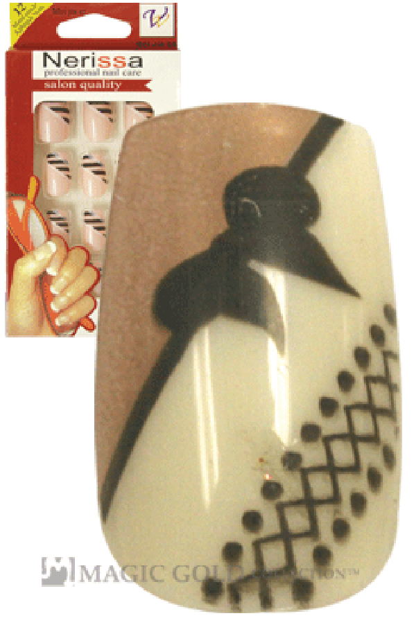 Nerissa- Hand-Made Air Brush Nails(NE014/12pcs) -pc