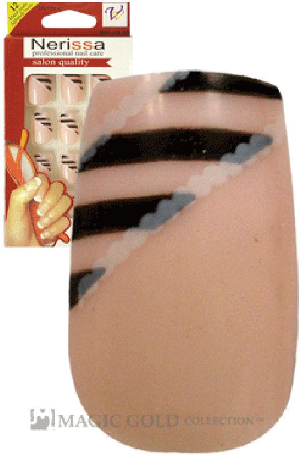 Nerissa- Hand-Made Air Brush Nails(NE026/12pcs) -pc