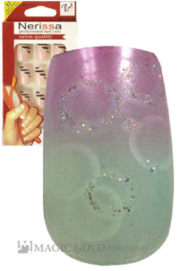 Nerissa- Hand-Made Air Brush Nails(NE040/12pcs) -pc