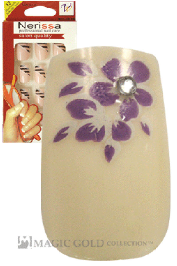 Nerissa- Hand-Made Air Brush Nails(NE043/12pcs) -pc