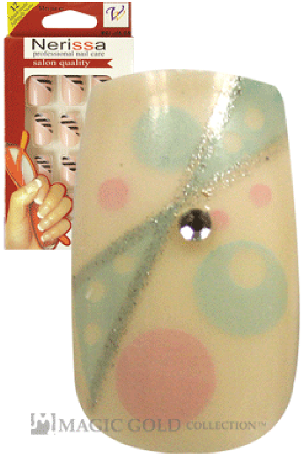 Nerissa- Hand-Made Air Brush Nails(NE044/12pcs) -pc