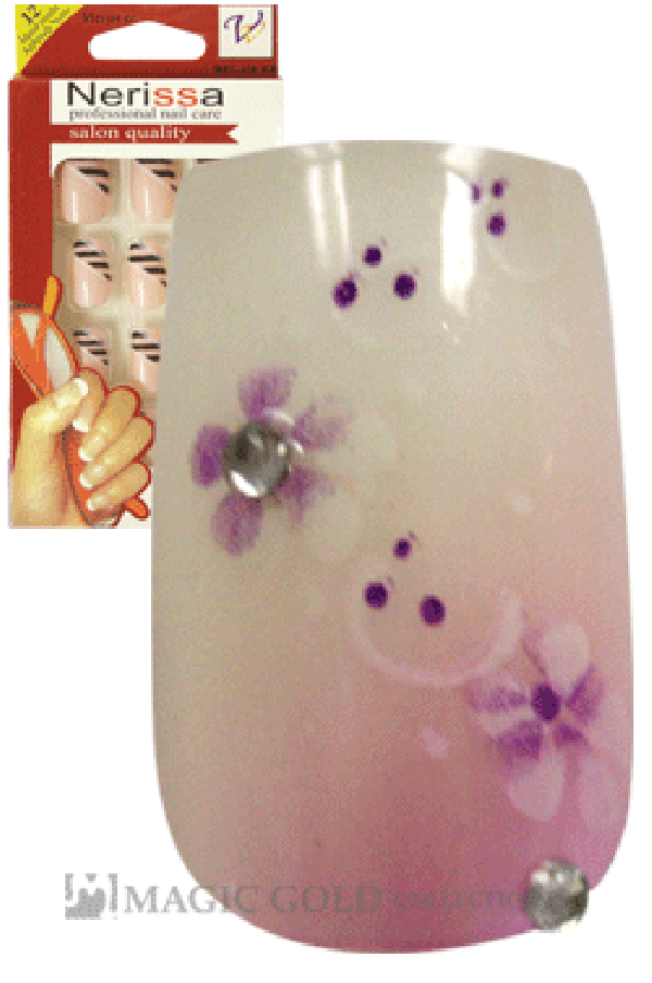 Nerissa- Hand-Made Air Brush Nails(NE048/12pcs) -pc