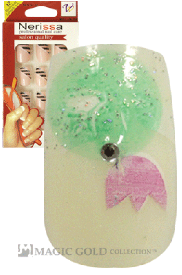 Nerissa- Hand-Made Air Brush Nails(NE050/12pcs) -pc