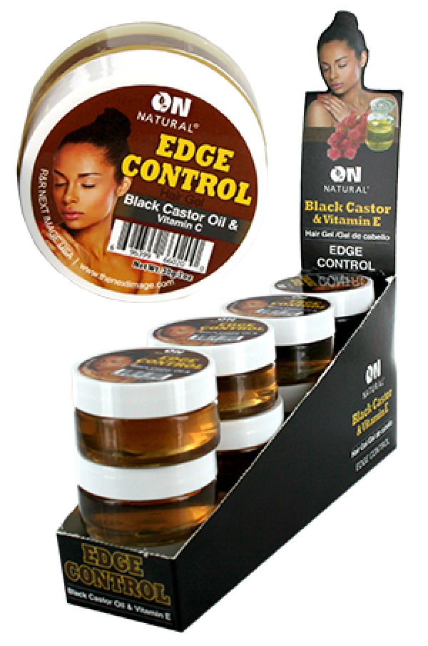 Organic Edge Control Hair Gel, Black Castor Oil & Vitamin E