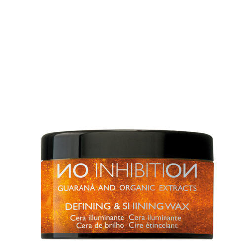 Illuminate, model and define your hair with no inhibition defining and shining wax. A non-fat and hydro-soluble wax that protects your hair with filmogen agents and UV filters. With guarana and organic extracts. no inhibition defining and shining wax revitalizes hair with a mix of fixing agents that hydrate and protect. A water-based emulsion with a waxy touch adds shine. Natural mica particles add a sparkling look.
Use: Apply on dry hair, then style.
