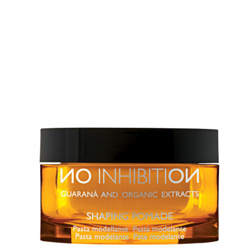No inhibition shaping pomade adds volume and texture to build, define and manipulate dramatic hair styles. With guarana and organic extracts. High quality polymers create a film around hair, giving strong hold, conditioning and elasticity. Emollient and hydrating agents reduce static on hair.

Use: Apply and work through damp or dry hair, then style as desired.
