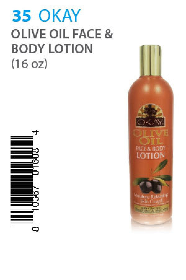 Okay-35 Olive Oil Face & Body Lotion(16oz)