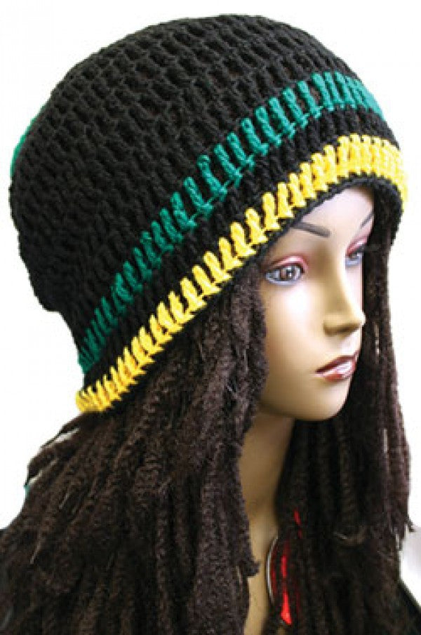 Ras-2 Rasta Hat 14" (Black/Green/Yellow)