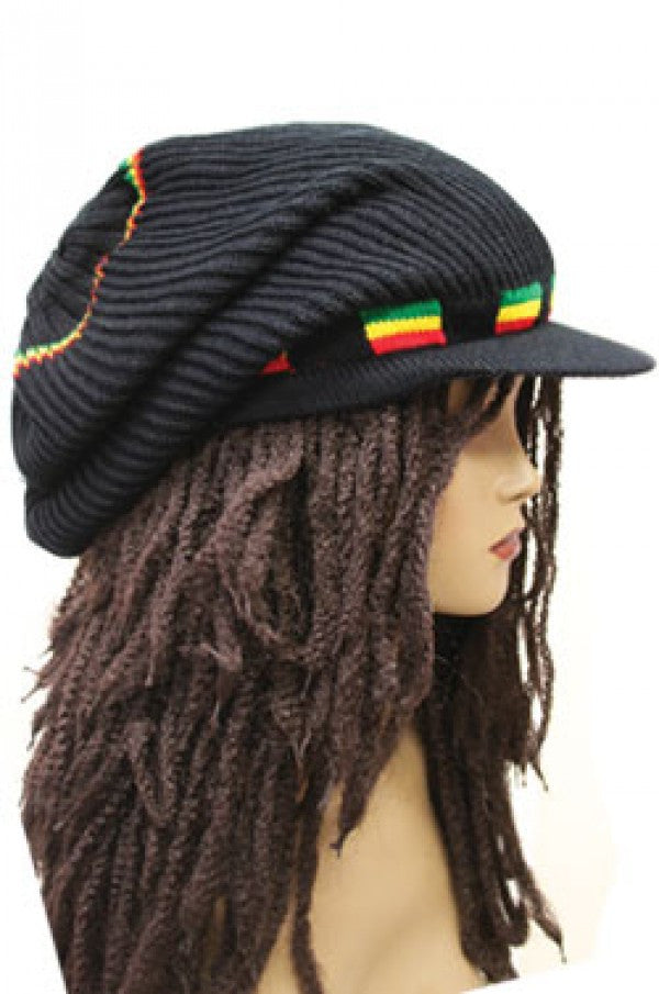 Ras-5 Rasta Hat 10" (Black/Yellow/Green/Red)