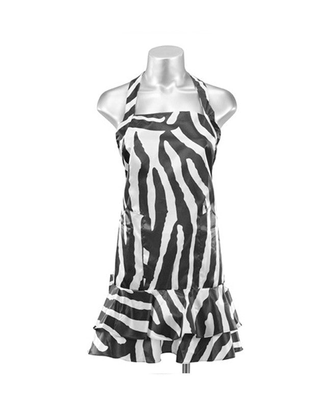BEAUTY LOVE FRILL APRON ZEBRA