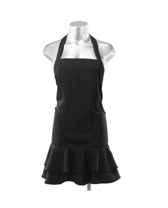 BEAUTY LOVE FRILL APRON BLACK TIE