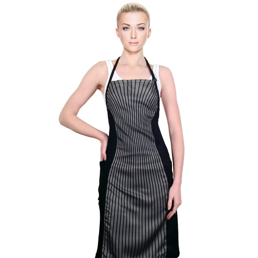SLIMMING APRON GRAY PIN STRIPES