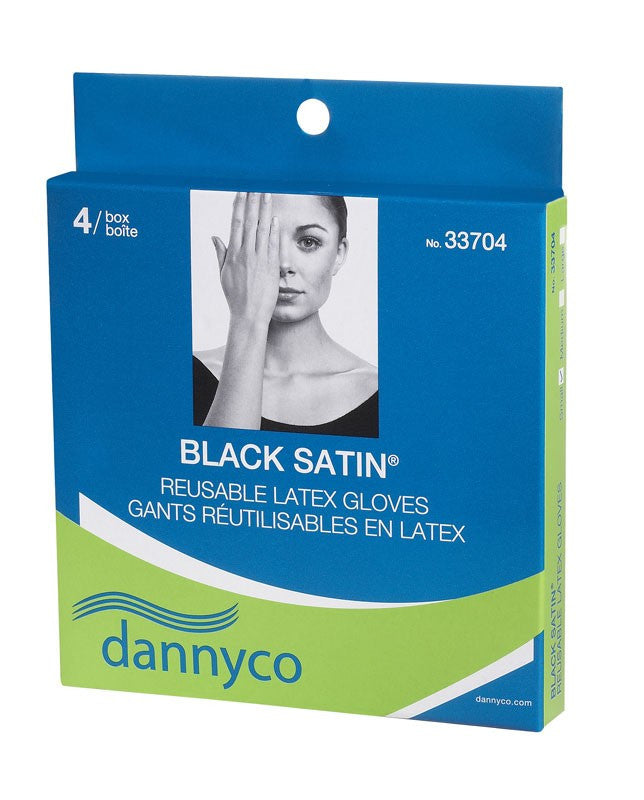 33704 BLACK SATIN GLOVES SM 4pk