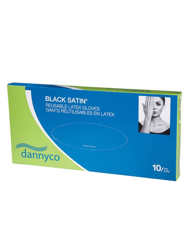 33710 BLACK SATIN GLOVES SM 10pk