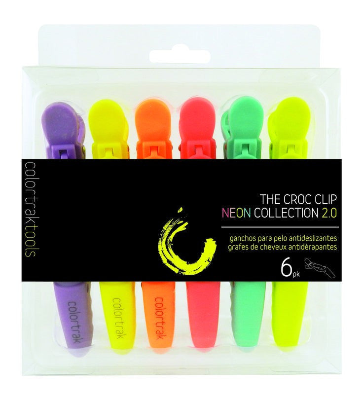 Neon Hairt Clips 6pk