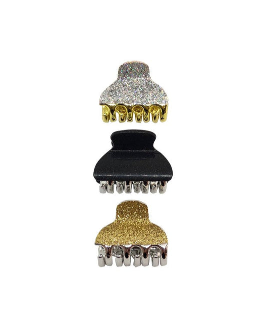 Gold Assorted Clips 3pk Decadance
