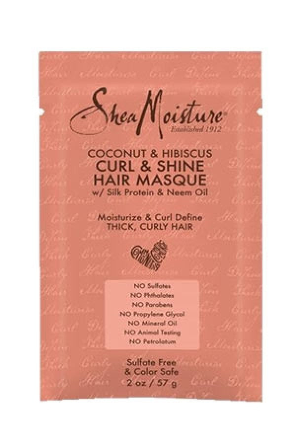 Shea Moisture-108 Coconut & Hibiscus Curl & Shine Masque Pack 12/ds-ds