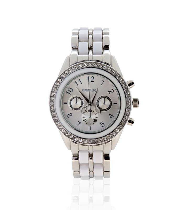 Silver Scissor Watch