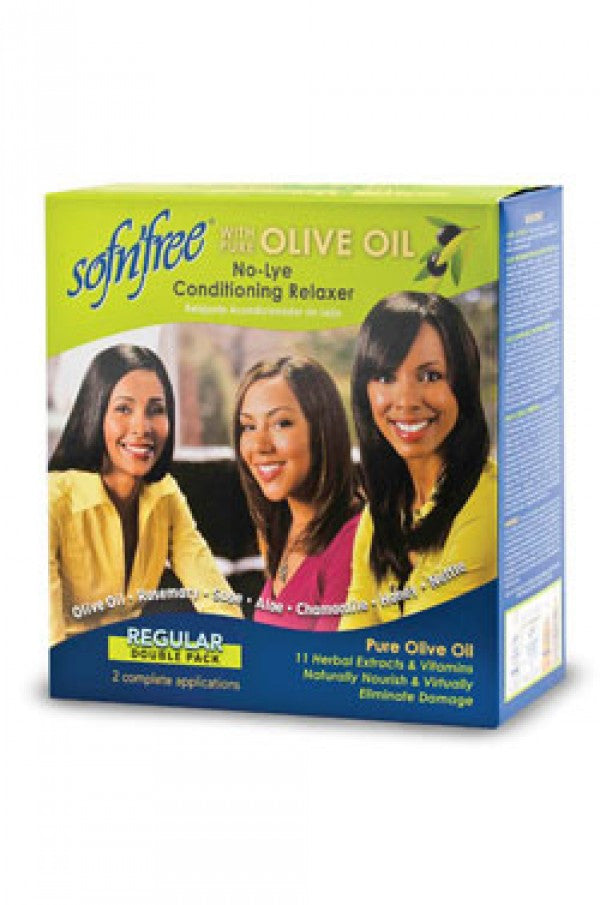 Sofn'free-1 Salon Quality No-Lye Relaxer Double Pack -Regular