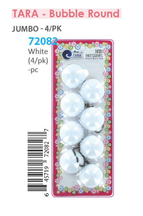 Tara Bubble Round 72082 White Jumbo 4/pk -pc