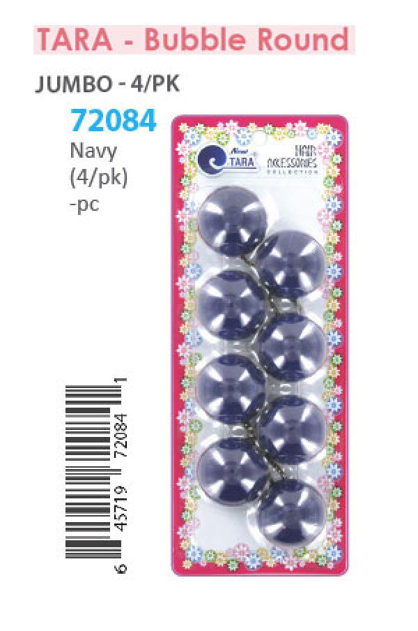 Tara Bubble Round 72084 Navy Jumbo 4/pk -pc