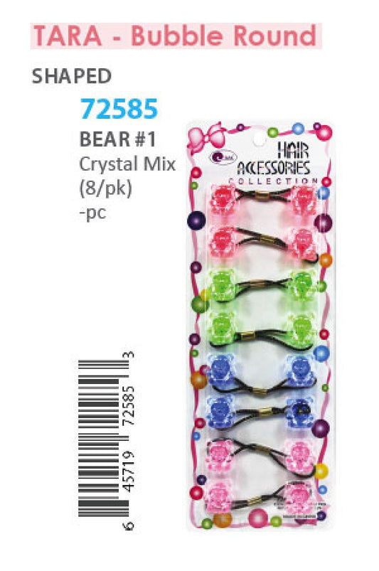 Tara Bubble Bear 72585 (C37) Crystal Mix 8/pk -pc