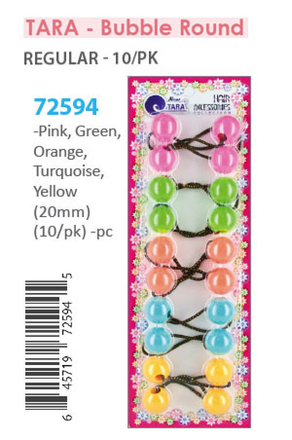 Tara Bubble Round 72594 Asst 20mm 10/pk -pc
