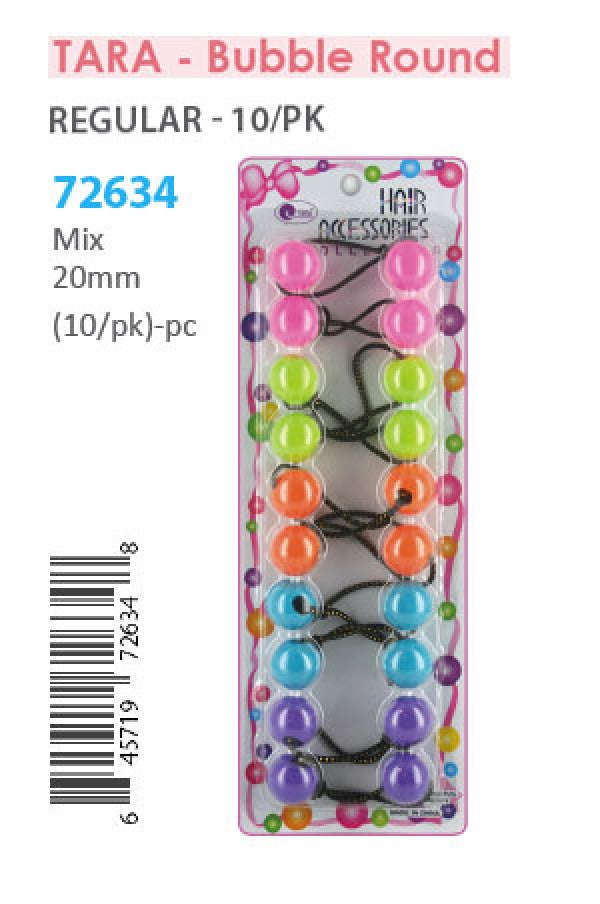 Tara Bubble Round 72634 Mix 20mm 10/pk -pc