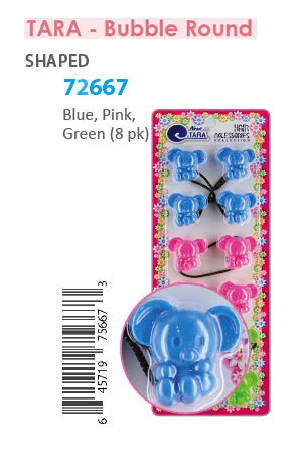Tara Bubble Elephant 72667 Blue/Pink/Green 6/pk -pc