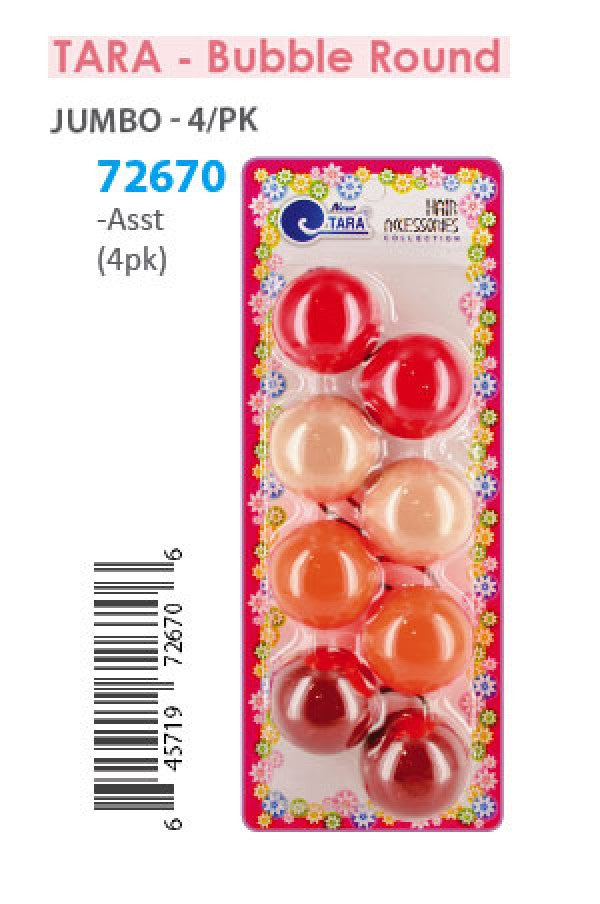 Tara Bubble Round 72670 Mix Jumbo 4/pk -pc