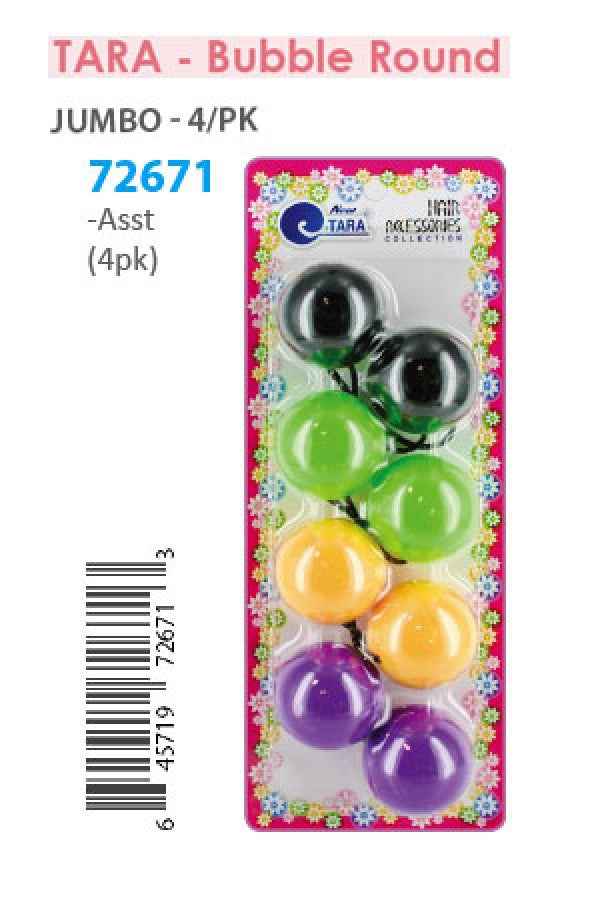 Tara Bubble Round 72671 Mix Jumbo 4/pk -pc