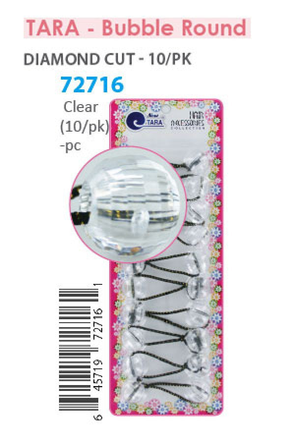Tara Bubble Diamond Cut 72716 Clear 10/pk -pc
