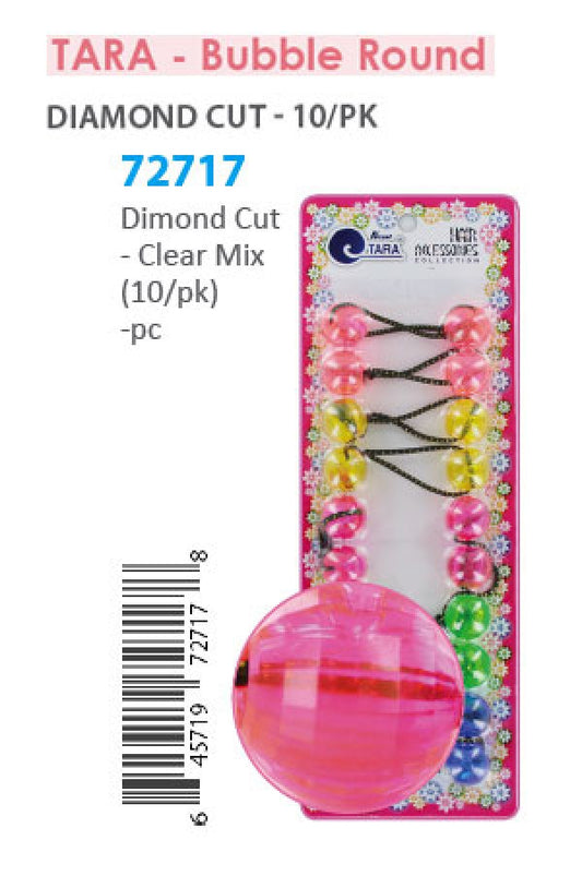 Tara Bubble Diamond Cut 72717 Clear Mix 10/pk -pc