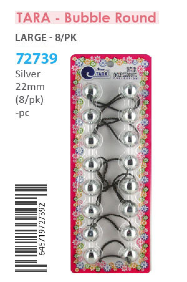 Tara Bubble Round 72739 Silver 22mm 8/pk