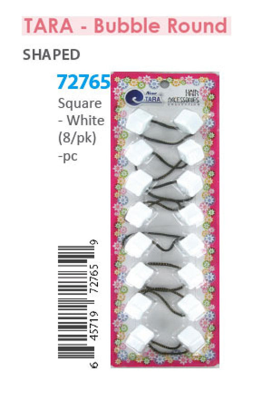Tara Bubble Square 72765 White 8/pk -pc