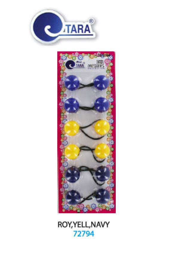 Tara Bubble Round 72794 Roy, Yell, Navy 24mm 6/pk -pc