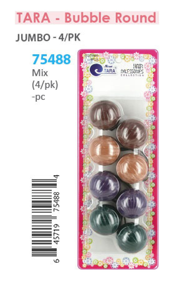 Tara Bubble Round 75488 Mix Jumbo 4/pk -pc
